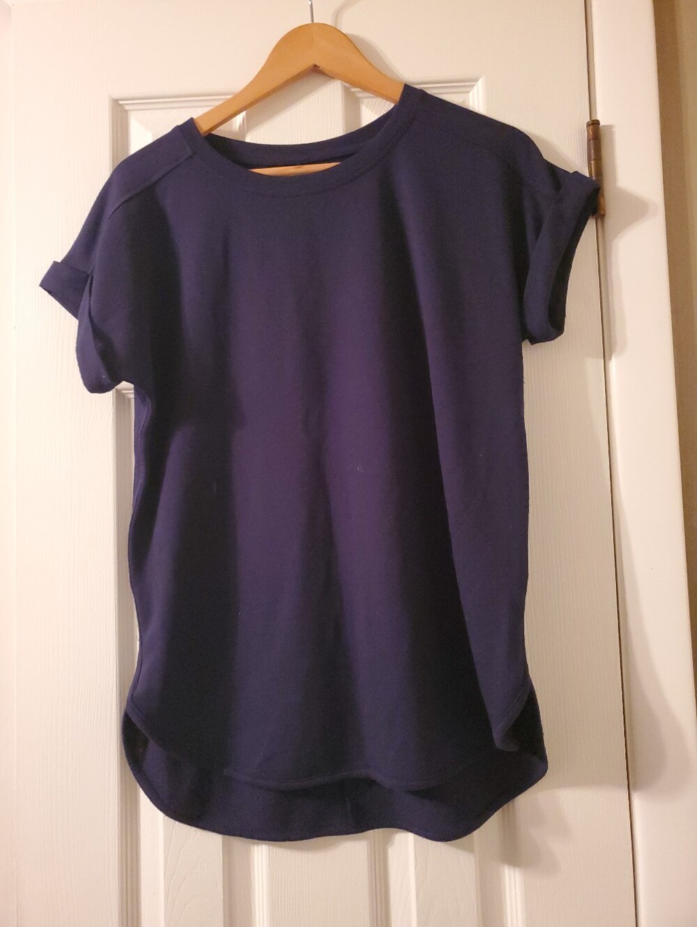 Cupio Classic Women's Navy Short Sleeve Top Medium Preowned